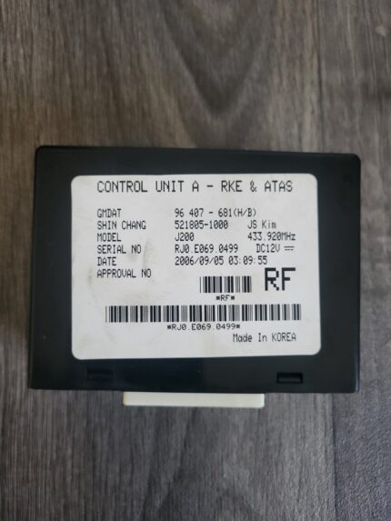 Řídicí jednotka alarmu CHEVROLET NUBIRA /LACETTI 96407681